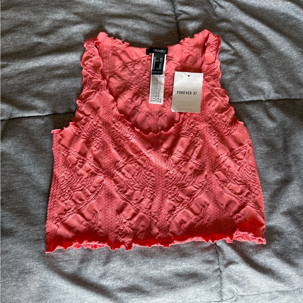 Forever 21 Pink Lace Tank Top